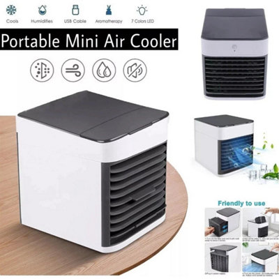 Portable Air Cooler, USB-Powered Mini Air Conditioner, 3-Speed Fan with ...