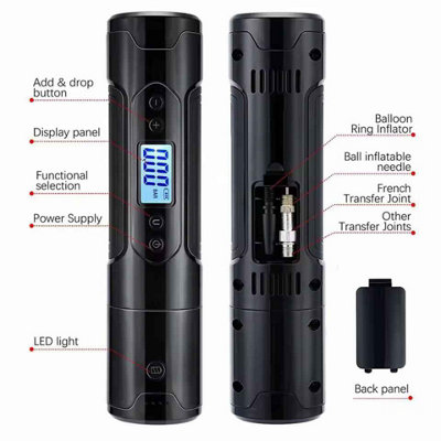 Portable Air Pump 12V Display Multi Purpose Quick Inflating Mini Car ...