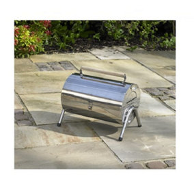 Portable Barrel BBQ Stainless Steel Vented Grill 40cm x 26cm x 26cm