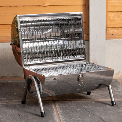 Portable Barrel Style Charcoal Barbecue / BBQ - Camping etc - 3