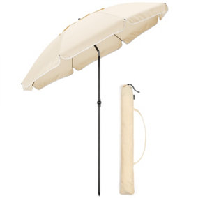 Portable Beach Parasol Tilting - Cream