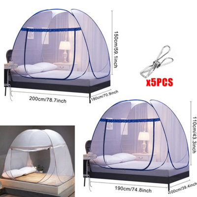 Portable Bed Mosquito Net Automatic Pop-Up Foldable Netting Tent ...