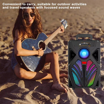 Portable Bluetooth Party Speaker with Mic Input - Heavy Bass ...