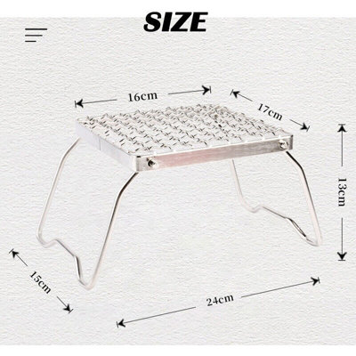 Portable Campfire Mini Folding Grill Rack Stainless Steel Barbecue ...