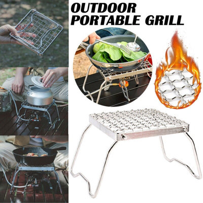 Portable Campfire Mini Folding Grill Rack Stainless Steel Barbecue ...