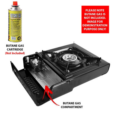Portable Camping Gas Stove - Black - 3