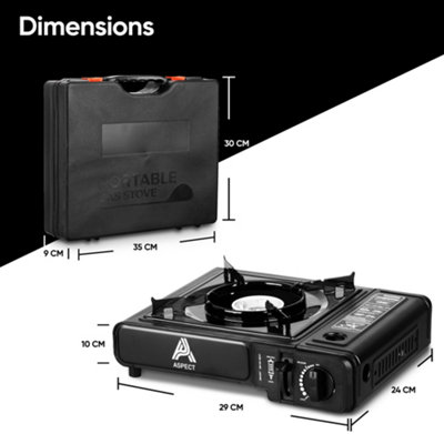 Portable Camping Stove with Carrier Case Single Burner Outdoor Gas