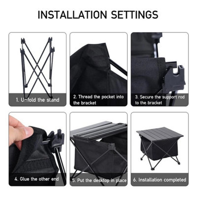 Portable Camping Table Folding Table for Hiking Fishing Outdoor Garden Picnic