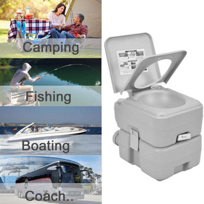 Portable Camping Toilet - 20L Handle Removable Handle Portaloo with ...