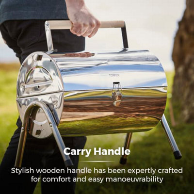 Portable Charcoal Barrel Grill  Barbeque - 4