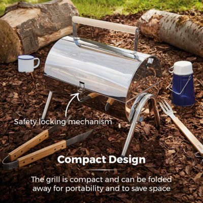 Portable Charcoal Barrel Grill  Barbeque - 6