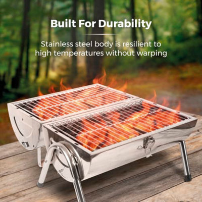 Portable Charcoal Barrel Grill  Barbeque - 7