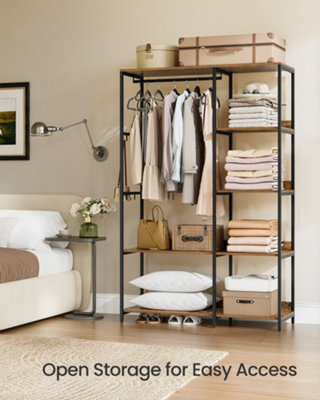 Portable Clothes Wardrobe, Foldable Closet, Clothes Rack Freestanding ...