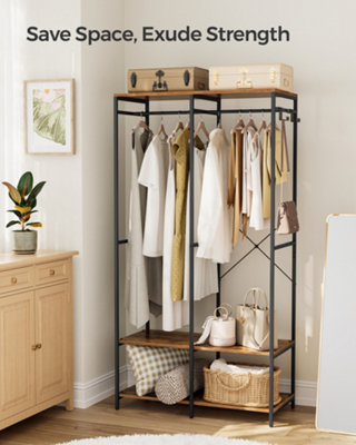 Portable Clothes Wardrobe, Foldable Closet, Clothes Rack Freestanding ...