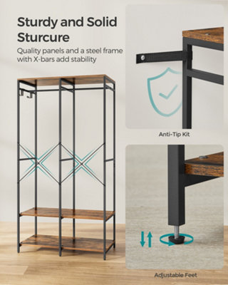 Portable Clothes Wardrobe, Foldable Closet, Clothes Rack Freestanding ...