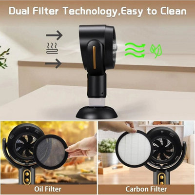 Portable Desktop Kitchen Range Hood Mini Cooking Exhaust Extractor Fan