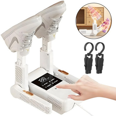 Fydun Secador Y Calentador De Zapatos Portátil Con Luz Violeta - Elimina Humedad Y Bacterias, Enchufe UE (220V)