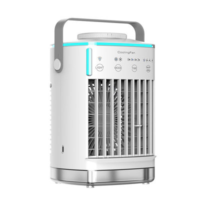Portable 3-in-1 Air Cooler With Humidifier - 700ml Top-Fill Tank, 7-Color Light, Ultra Quiet For Bedroom/Office