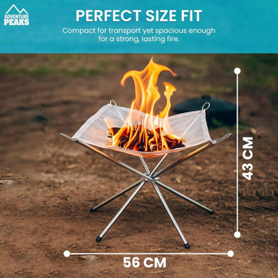 Portable Fire Pit With Easy to Carry Bag 304 Stainless Steel Firepits ...
