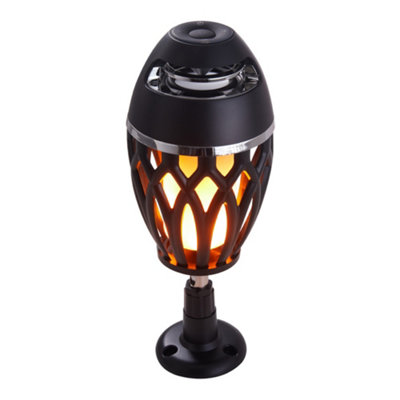 Portable Flame Lamp Speaker with Dual Mounting Modes and Long-lasting Battery Life