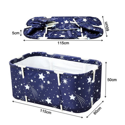 Portable Foldable Bath Tub  Freestanding Soaking SPA Bathtub for Adults