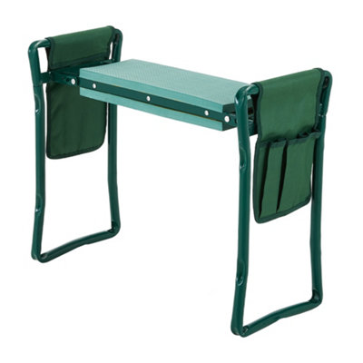 Portable Foldable Foam Padded Garden Kneeler Gardening Knee Pad Metal Stool Seat