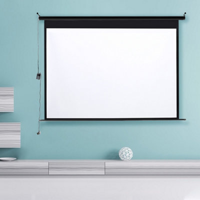 Portable Foldable Motorized Electric Projector Screen with Remote for ...
