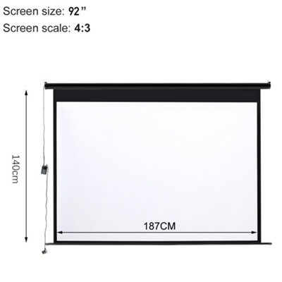 Portable Foldable Motorized Electric Projector Screen with Remote for ...