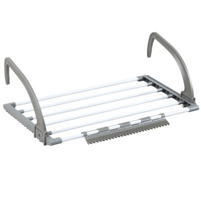 Portable Folding Radiator Clothes Airer 3.5m Drying Space, 5 Strong Bars, Versatile Laundry Rack for Radiators, Balconies