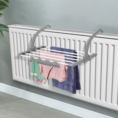 Portable Folding Radiator Clothes Airer 3.5m Drying Space, 5 Strong ...