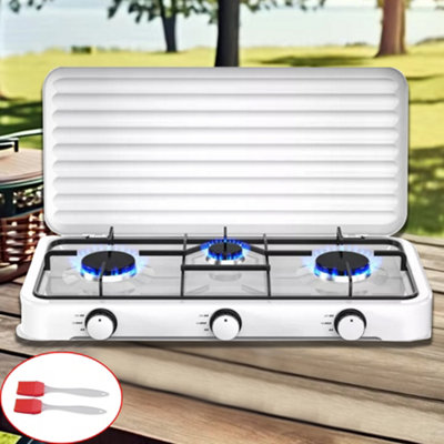 Portable Gas Stove 3 Burner Desktop Cooker Cooktop LPG Outdoor Camping ...