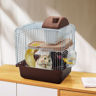 Fresh Look at Portable Hamster Cage With Slide Running Wheel Feeding Bowl And
