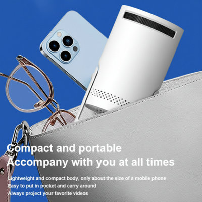 Portable HD Mini Projector Wireless WiFi 6 Smartphone Projector with ...