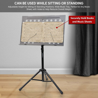 Portable Height Adjustable Folding Tripod Stand Music Book