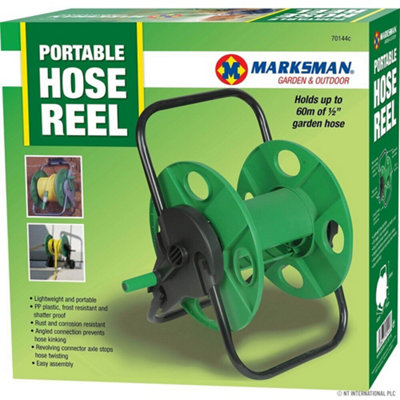 Portable Hose Reel Garden Watering Pipe Free Standing Winder Quality  Compact