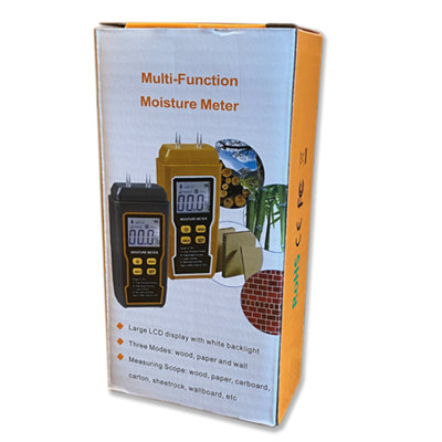Portable LCD Display Timber Wood Plaster Wall Damp Detector Moisture Meter (H) 13.2cm - 3