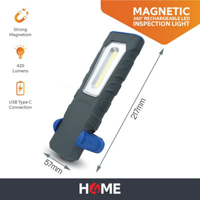 Portable LED 420 Lumen Inspection Work Light with Hanger - 217mm x 57mm ...