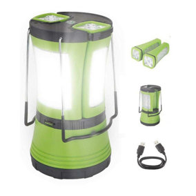 Portable LED Camping Lantern Detachable Torches USB Rechargeable Tent Light Lamp