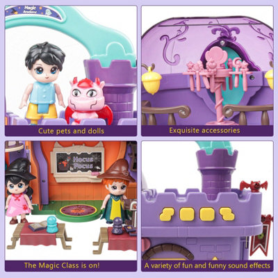 Portable Magical Wizard World Building Castle Doll House Playsets with ...