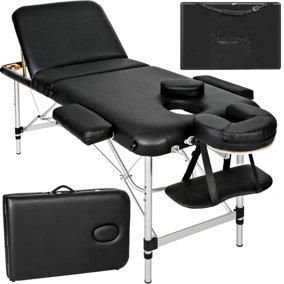 Portable massage table & bed - black