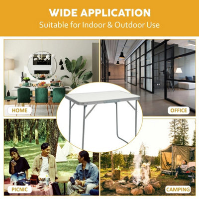 Portable MDF Folding Dining Table for Garden Outdoor Picnic Camping