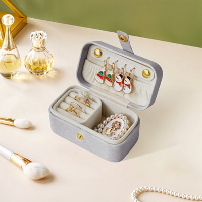 Portable Mini Jewellery Box 9.5cm W x 5cm D x 5cm H