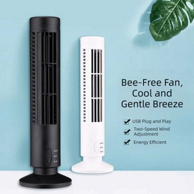 Portable Mini Tower Fan USB Cooling Conditioner Fan Low Noise Electric ...