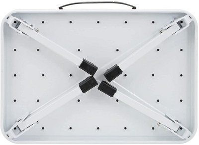 Portable Non-Slip Folding Step Stool with Rubberized Platform, Compact Design for Home or Caravan