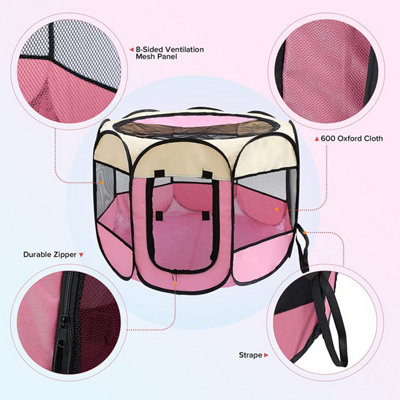 Pink hotsell puppy playpen