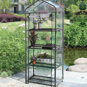 Portable Plastic Greenhouse 4 Tier PVC Green House Outdoor Pot Garden Cold Frame