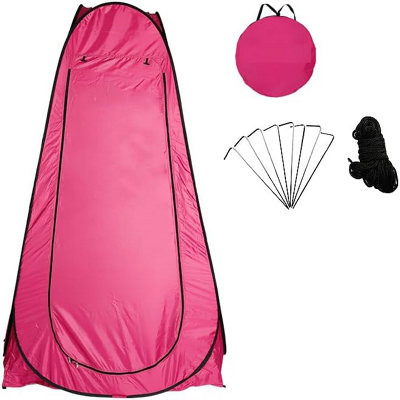 Portable Pop Up Privacy Tent for Camping, Shower, Toilet & Changing Room Waterproof Single Room Shelter with Carry Bag & Stakes