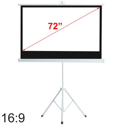Portable Projector Screen with Tripod Stand 72 Inch 16:9