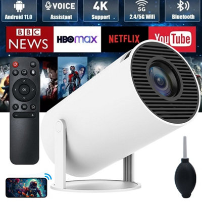 Portable Smart 4K Android Projector with WiFi 6, Bluetooth, 130 ...