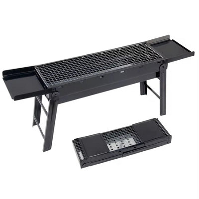 Portable Stainless Steel Folding Charcoal BBQ Grill with Expansion ...